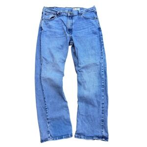 Wrangler Relaxed Bootcut Jeans Mens 36X29 LightWash Denim Western Cowboy Classic